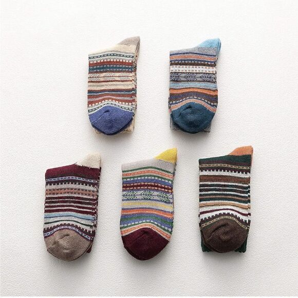 Nordic style wool winter socks - Picture 4 of 5